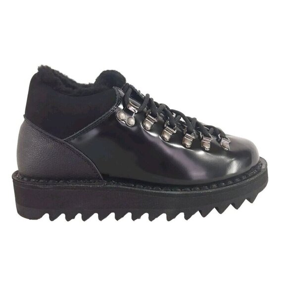 Diemme Capri Black Patent Leather Boot Size 36 6 Black New - Picture 5 of 15